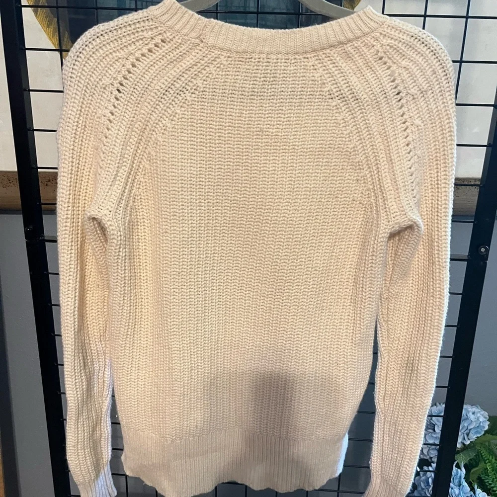 J. Crew Women's Ivory Knit Sweater - Crew Neck
